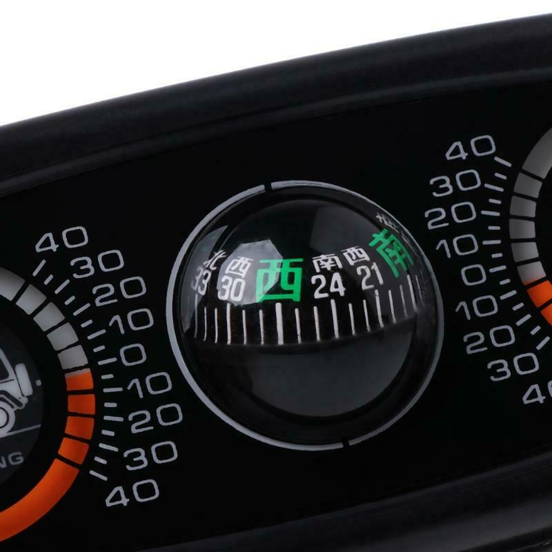 3 In 1 Car Compass Inclinometer Angle Slope Level Meter Finder Gradient Balancer