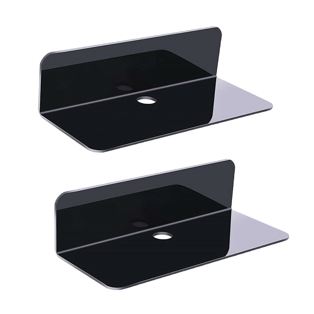2 Pieces Acrylic Floating Wall Shelf Small Display Holder for Video Cams
