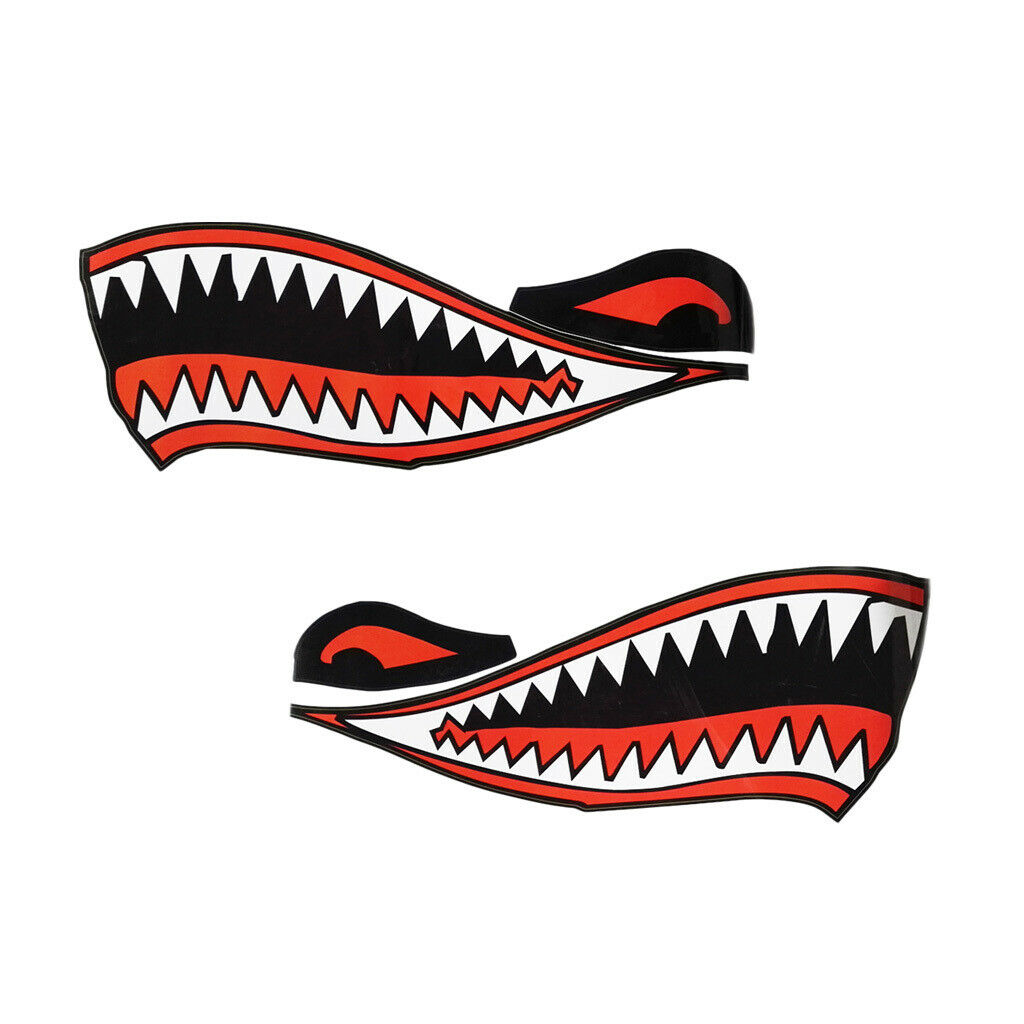 4Pcs Fish Decals+  Mouth Stickers For Sit On Kayak Canoe Boat Car