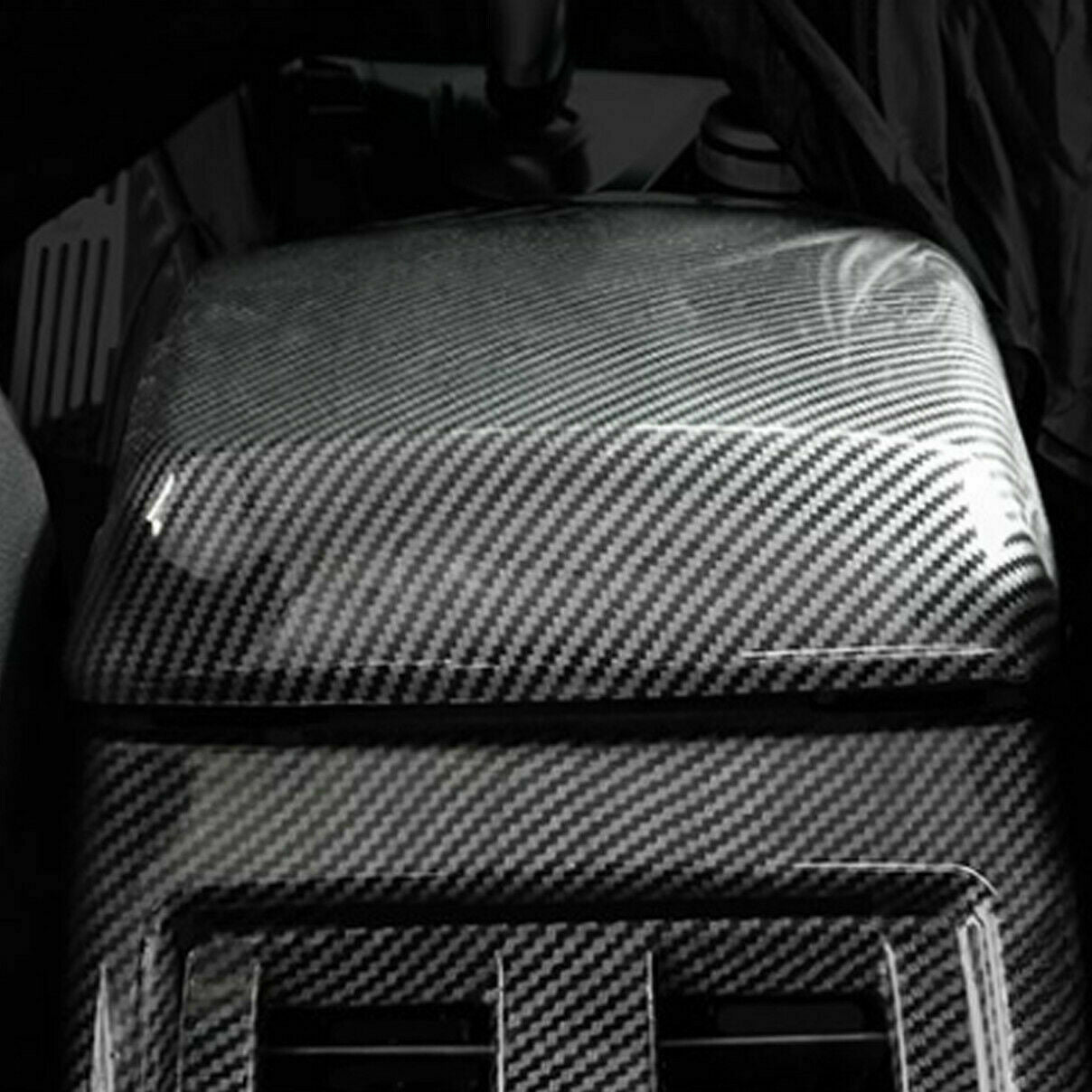Carbon Fiber Armrest Console Box Trim Cover For BMW F30 328i 320i 330i 2013-2019