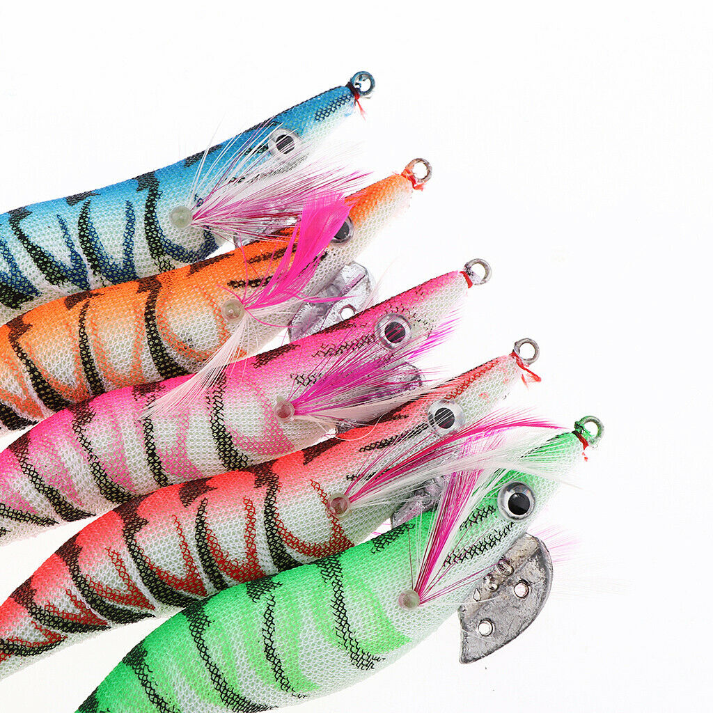 5x Soft Shrimp Fishing Lures Artificial Shrimp Bait 11cm Soft Saltwater Lure