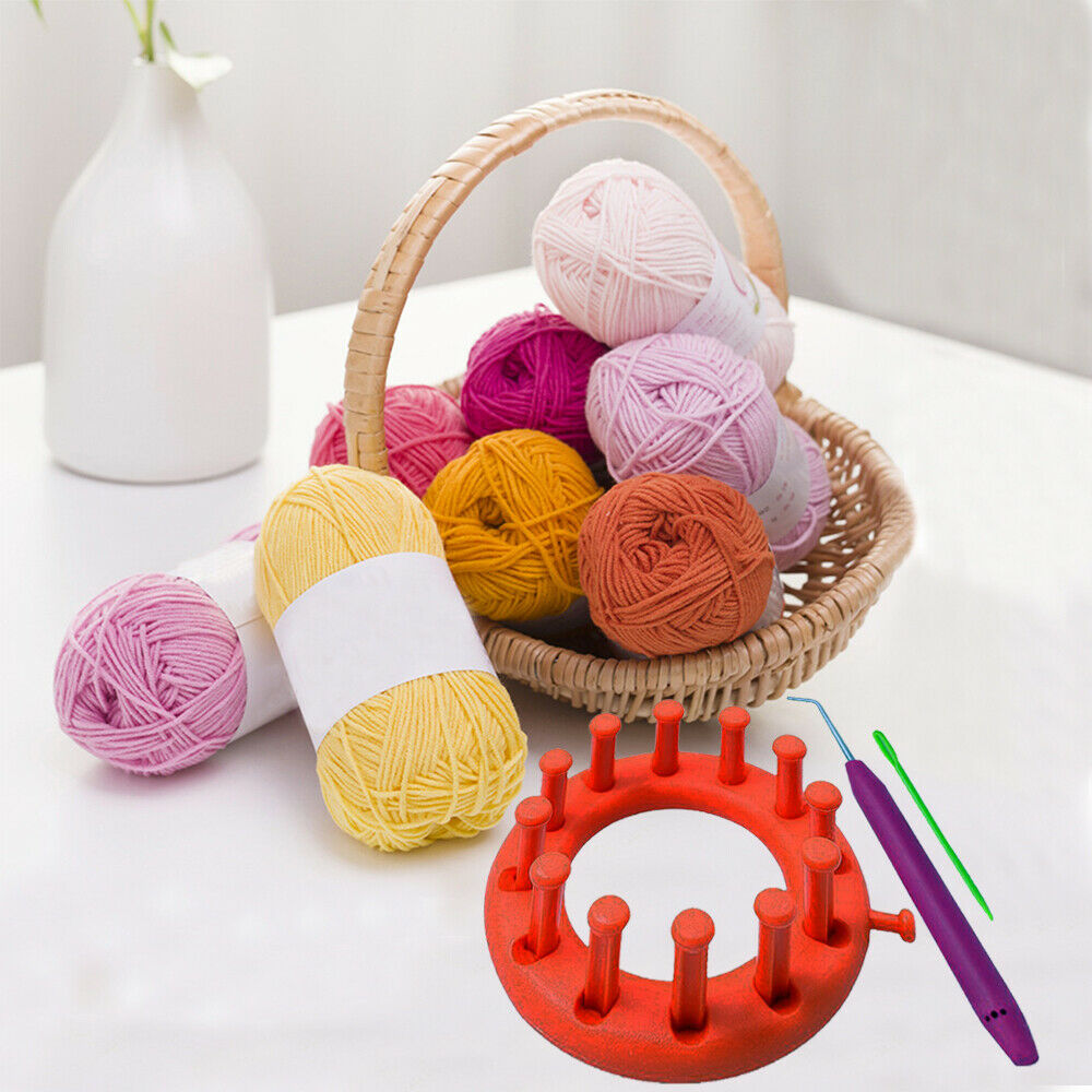 Durable Knitting Loom for Beginners Pros Knit Weaving Tools Set DIY Hat, Sock,
