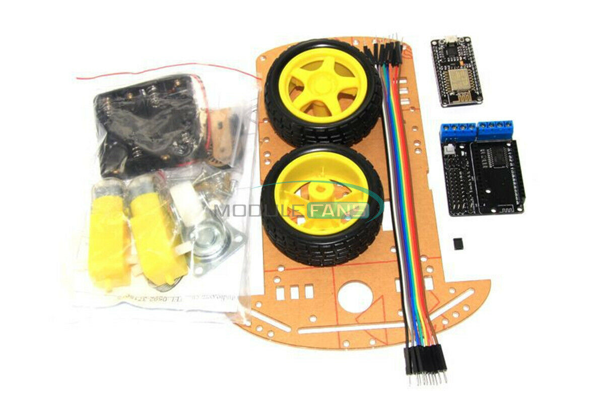 2WD Smart Car DIY Kit ESP8266 WiFi Control Lua L293D ESP NodeMCU Car for Arduino