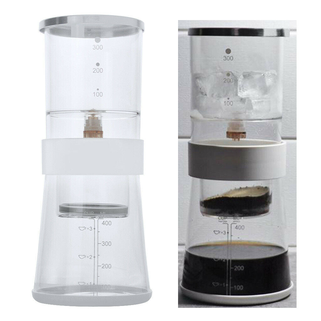 Adjustable Cold Brew Drip Coffee Maker Compact Ice Coffee Glass Carafe