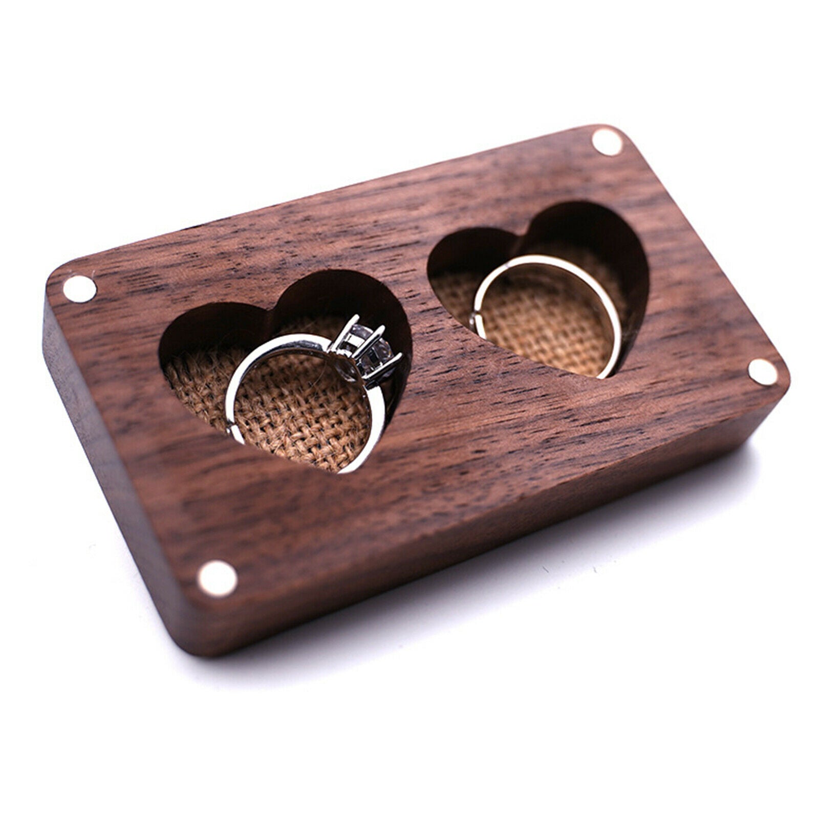 Wood Jewelry Box Display Case for Necklace Rings Gift for Girls or Women