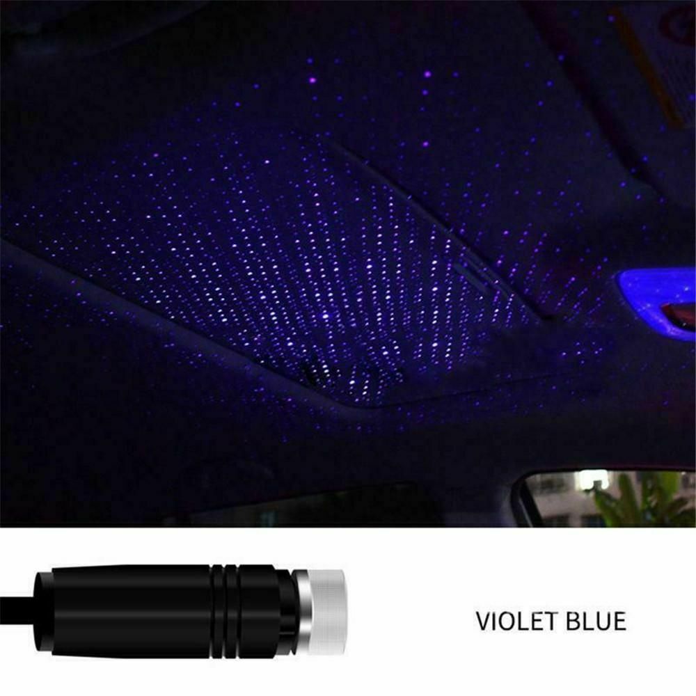 Car Roof Star Sky Lamp Violet Atmosphere Night Light Blue Purple Light