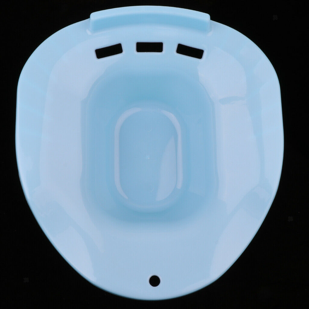 2 Pieces Plastic Sitz Bath Tub Soaking Hip Bath Tub Light  & Blue