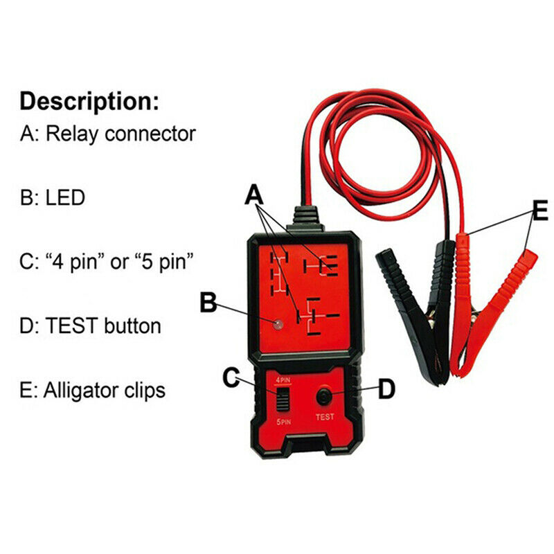 12V Electronic Automotive Relay Tester Universal For Cars Auto Battery Chec_AU