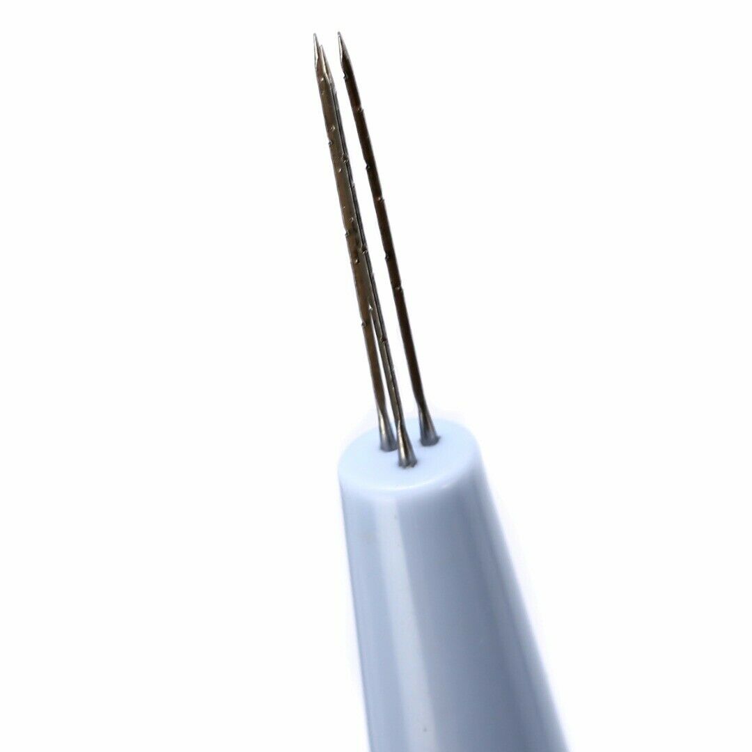 Embroidery Felting Needle Punch Pen with 3 Fine Needles Set Tool for DIY Craft