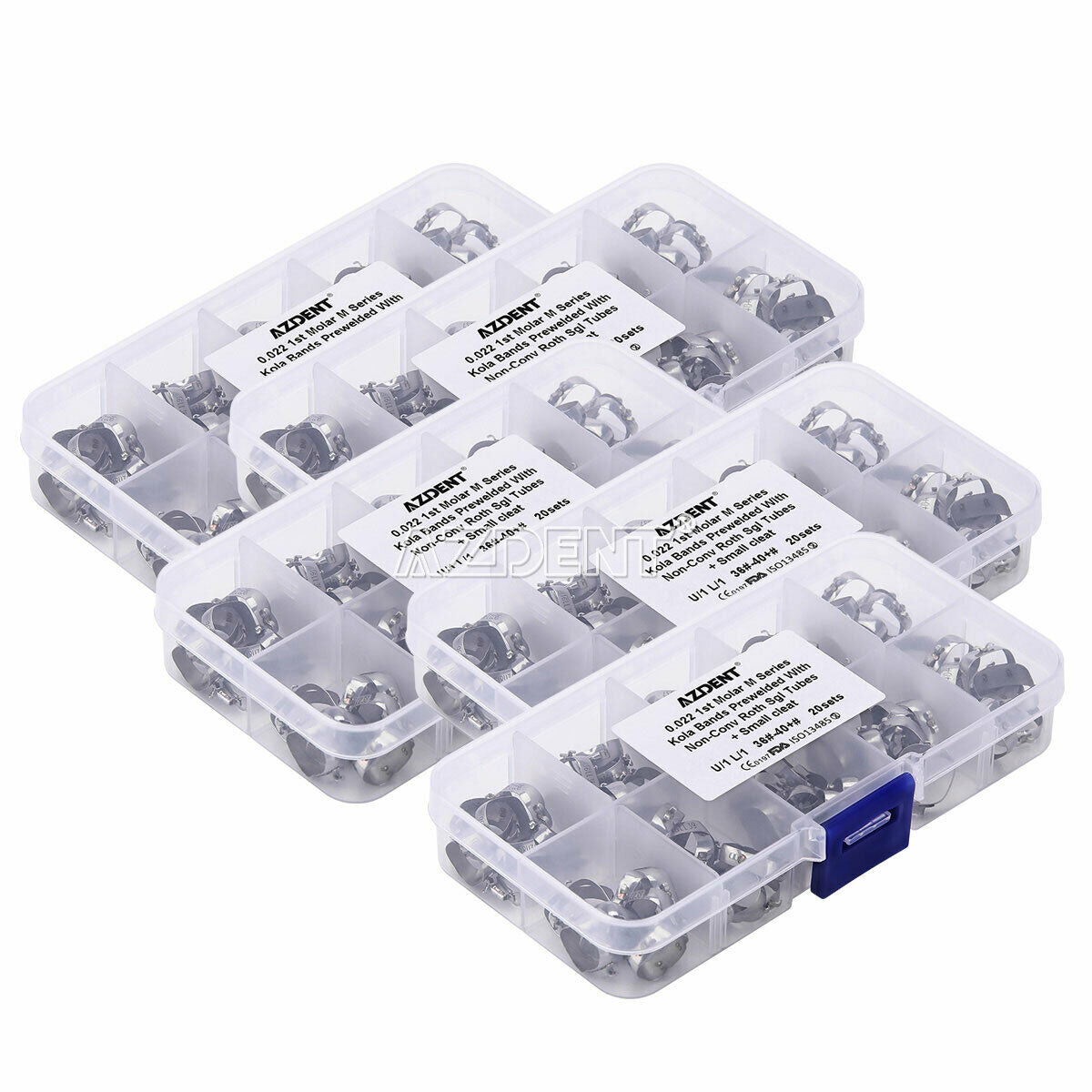 20 Set Dental Ortho 1st Molar M Bands&Buccal Tube Non-Conv Roth.022 36#-40+#
