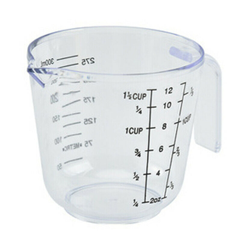 300ml Plastic Measuring Cup Clear Scale Show Transparent Mug Pour SpoutM Rf