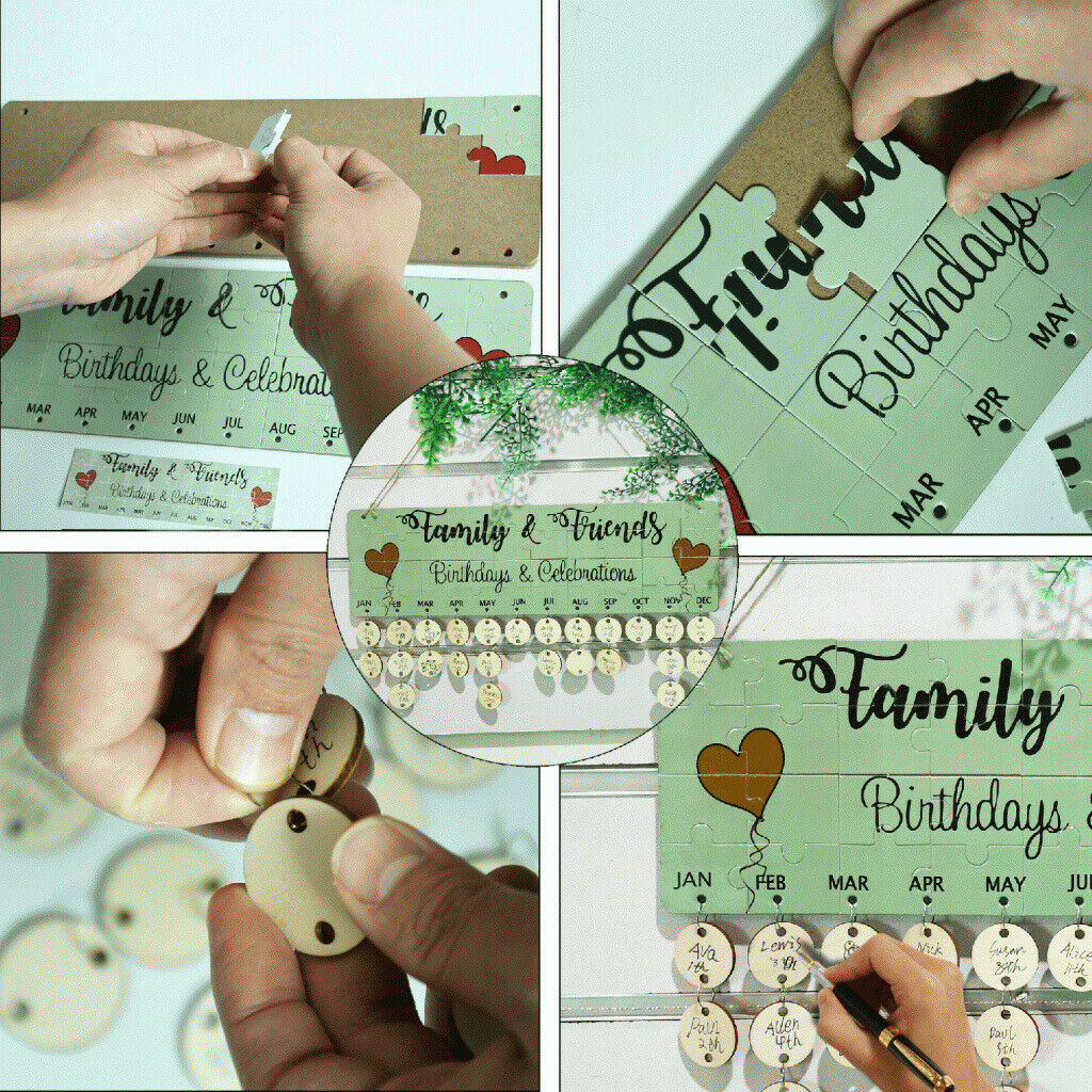 Special Date Reminder Wooden Plaque FAMILY FRIEND Calendar Sign