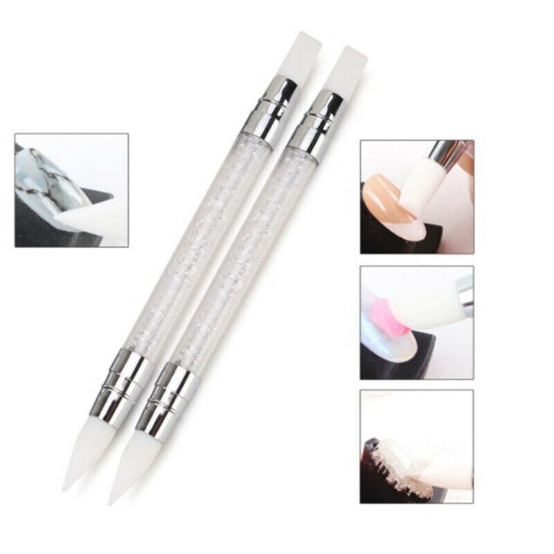1pcs Dual-Ended Nail Art Silicone Sculpture Pen Nails Art Tools DIY Paint JD