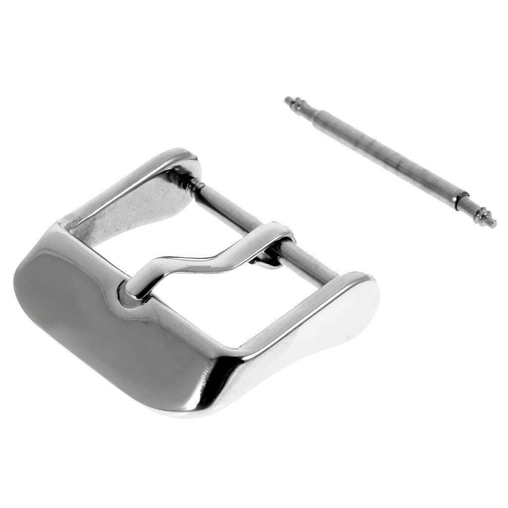 High Strong Watch Band Strap Buckle Polished Stainless Steel Parts 18mm