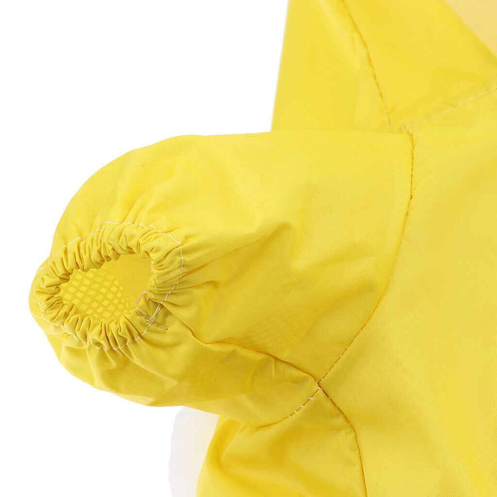 Bright Yellow Small & Middle Dog Raincoat Pet Rain Poncho Dog Pet Rainwear S