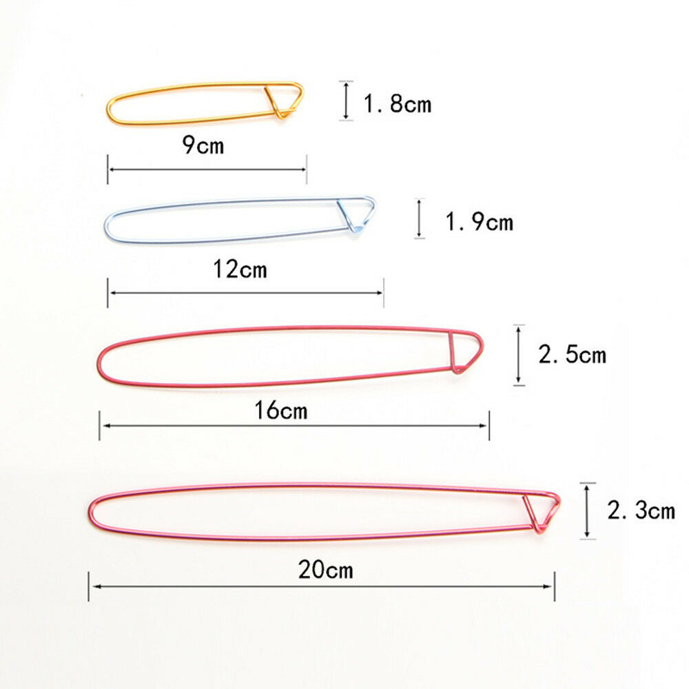 1 Set 4 Sizes Aluminum Stitch Pins Holders Knit Knitting Needles Crochet Hooks