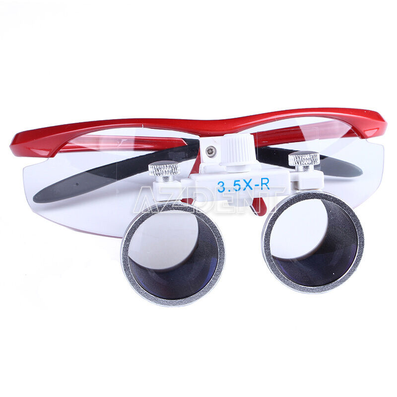 3.5X-R Dental Surgical Medical Binocular Loupes Magnifier Red