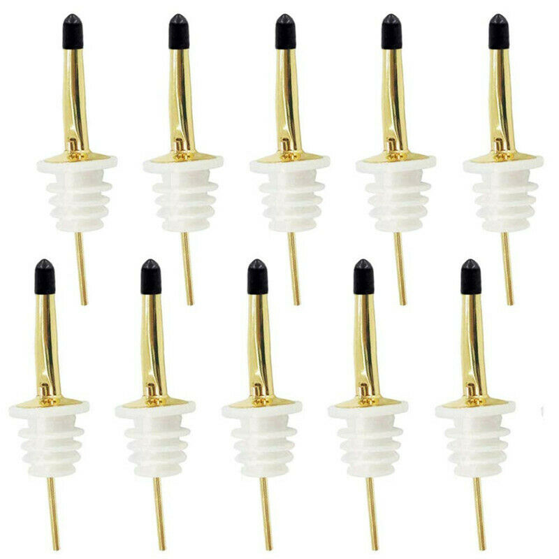 10 x Stainless Steel Tapered Liquor Wine Bottle Pourer Flow Pour Spout Stopper