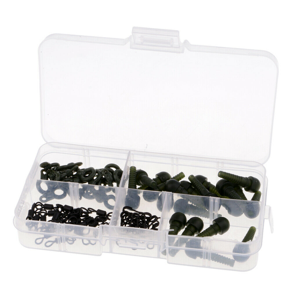 80 Pieces, Tadpole Multi Bead Running Rig Stop Run Ring Quick Change Clip