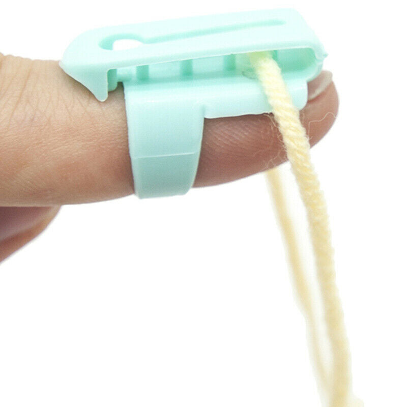4Pcs Finger Splitter Sweater Wool Knitting Tool 4 Yarn Guide Thimble SewingB Lt