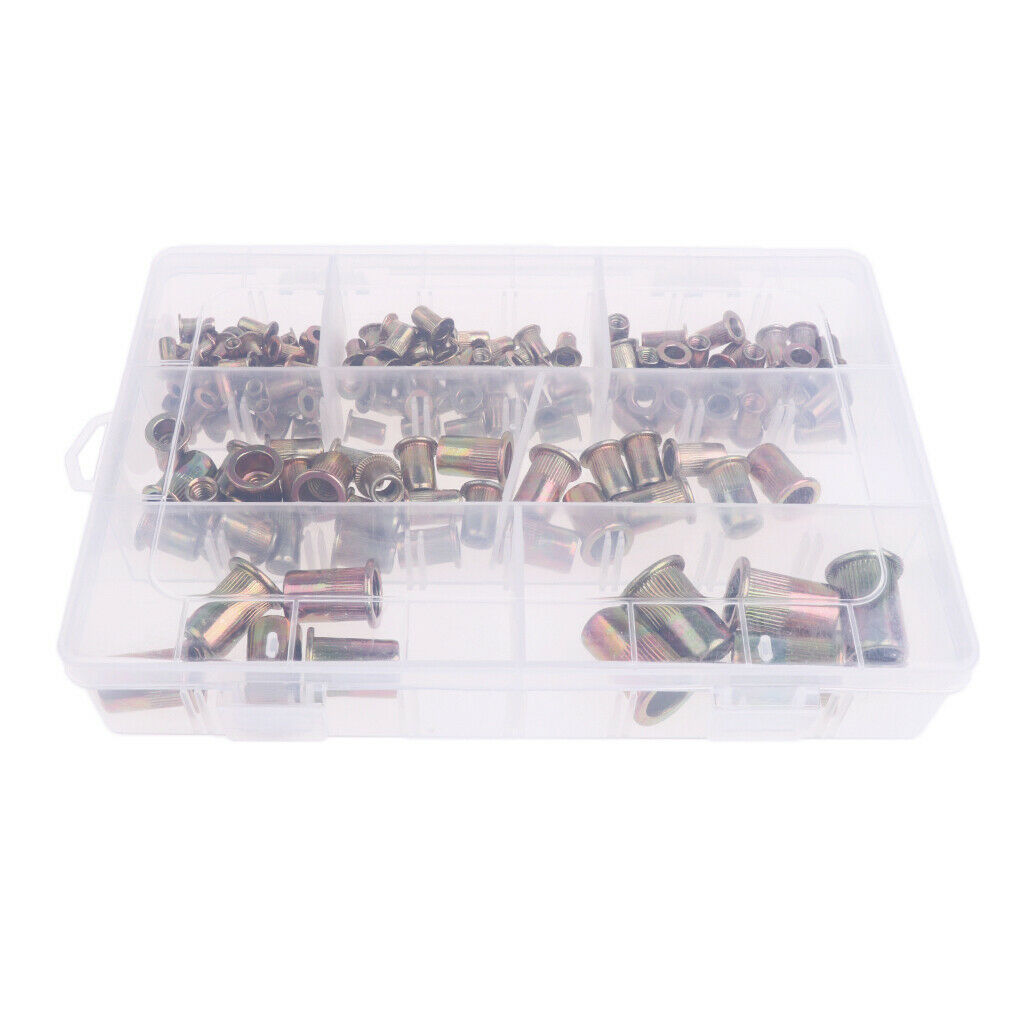 Assorted Stainless Steel Flat Head Threaded Blind Rivet Nuts Insert Nutserts