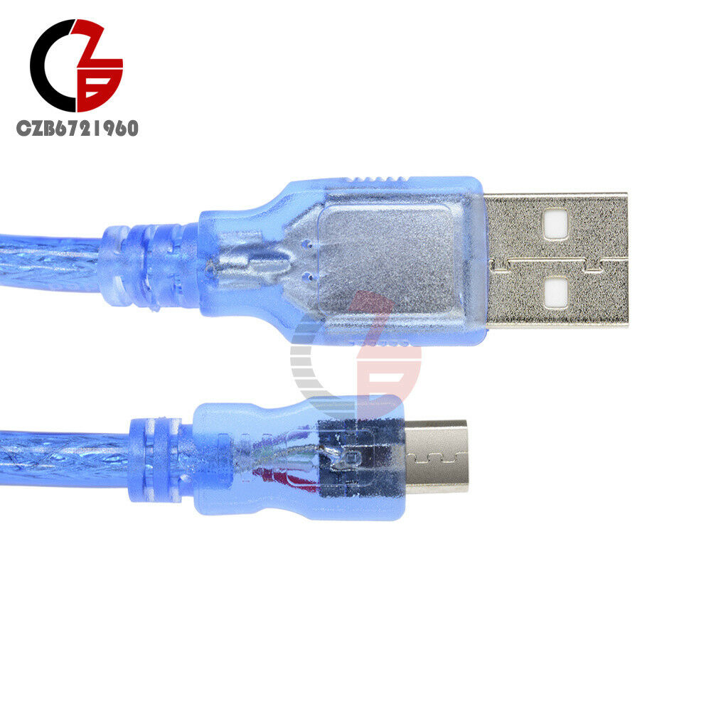 30cm USB 2.0 A Male to Micro USB 5 pin Male Data Charge Cable Cord