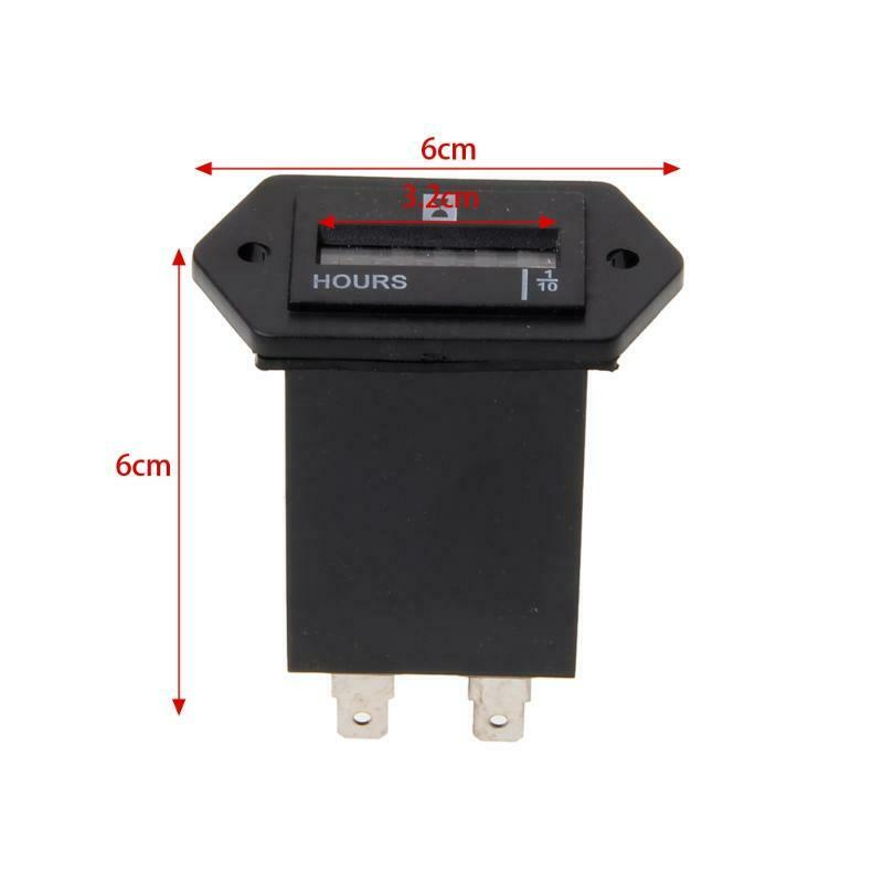 New DC10V-80V Generator Sealed Hour Meter Counter For Boats Trucks Tractors Cars