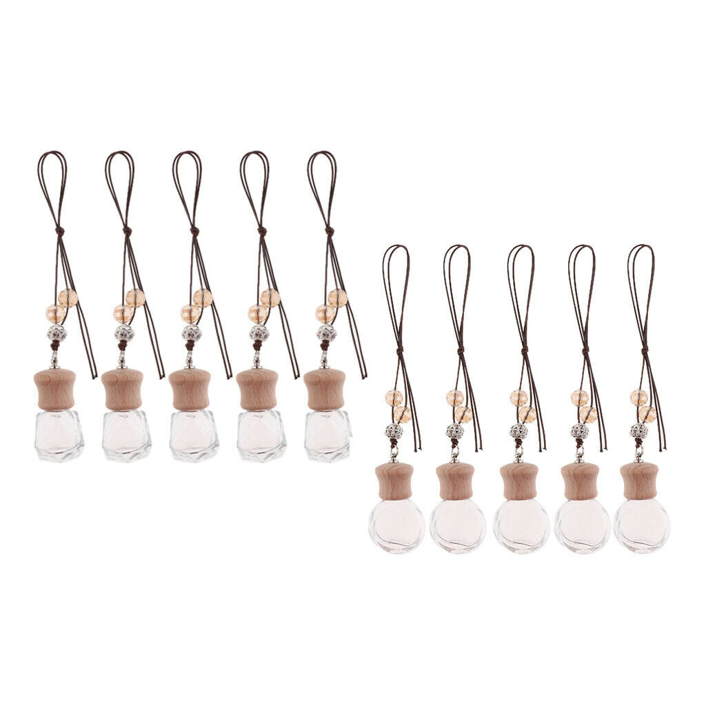 10Pack Empty Decorative Charm Car Hanging Perfume Bottle Aromatherapy Bottle