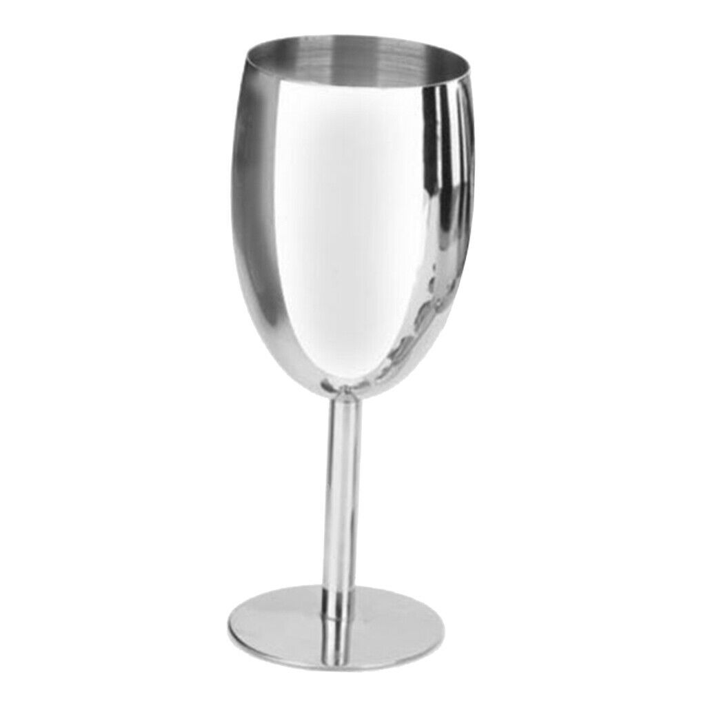 4pcs Champagne Stemmed Glass Top Cup Wine Tableware Home Kitchen Table Stainless