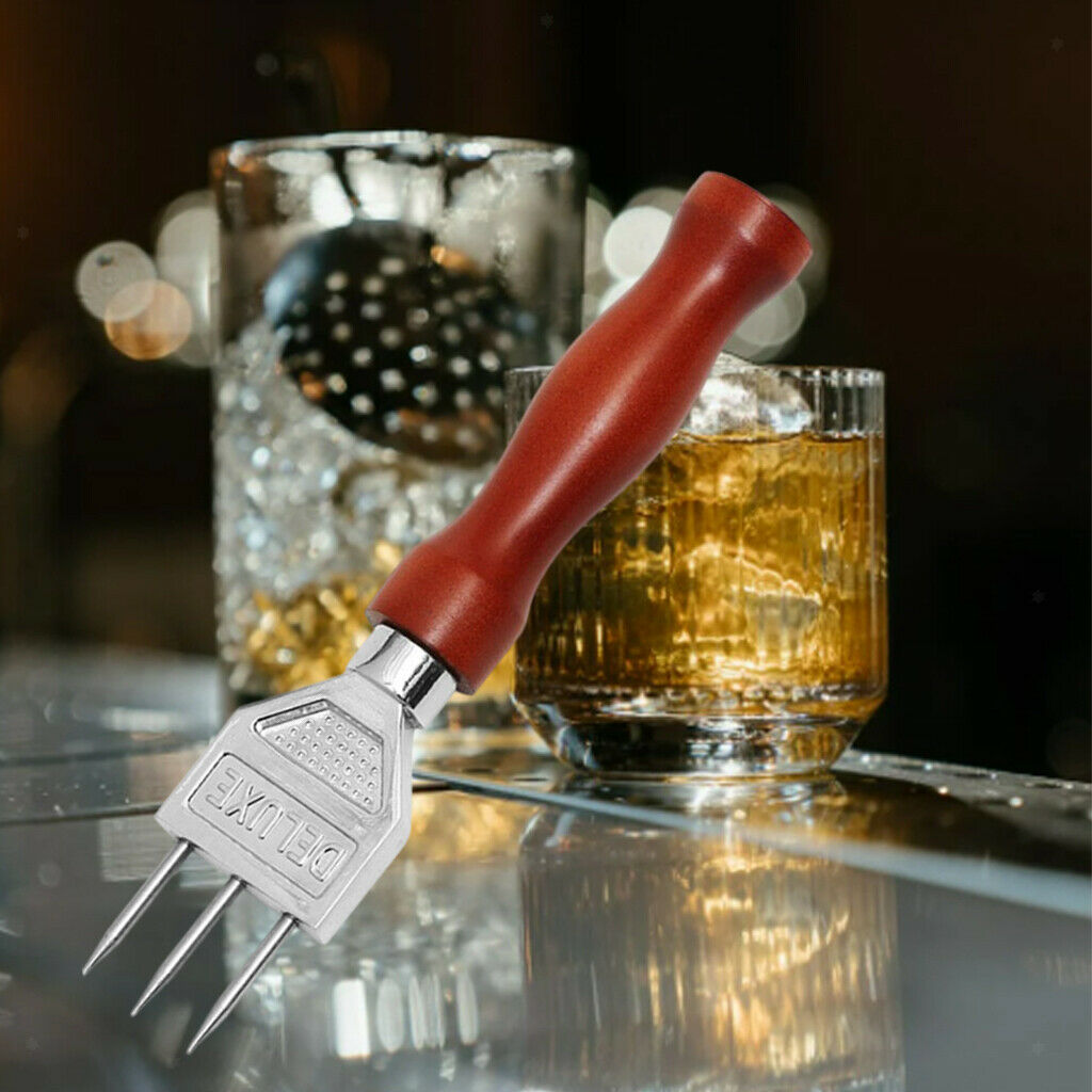 Three Pronged Sturdy Ice Chipper Ice Crusher Japanese Style Bartender Tools