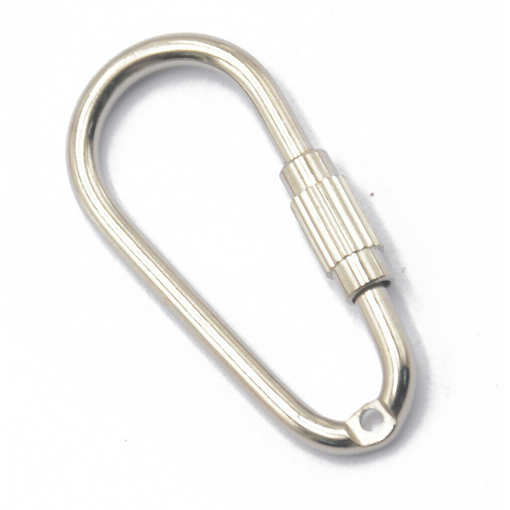 6pcs D Shape Carabiner Clip Snap Hook Small Keyring Camping Karabiner