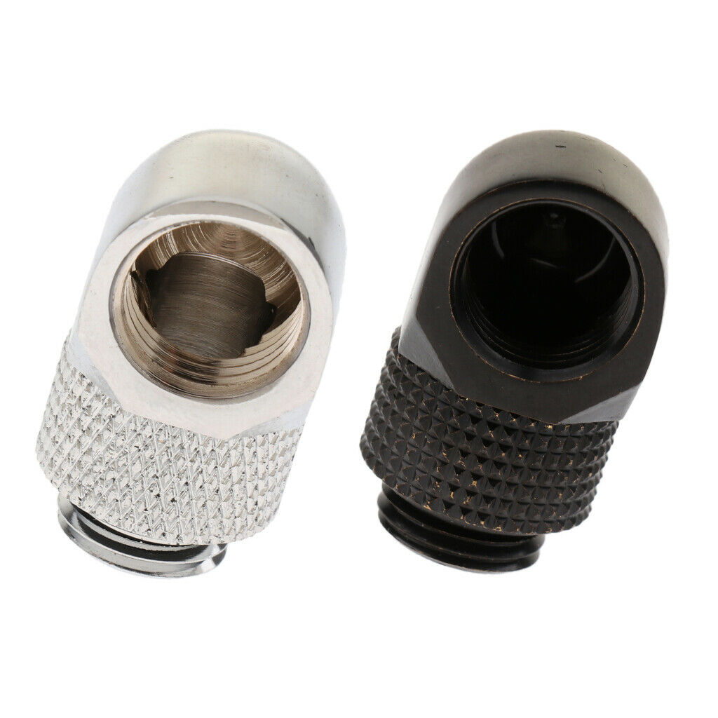 90 Degree Right Angle G1/4 Rotary Block Elbow Adapter Water Cooling System