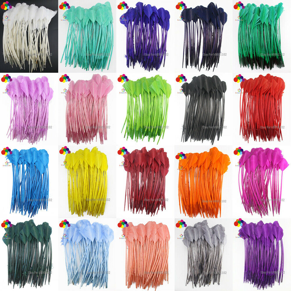 Fruit green 100 pcs 28-35cm turkey wing feathers 11-14inch Plume making Carnival