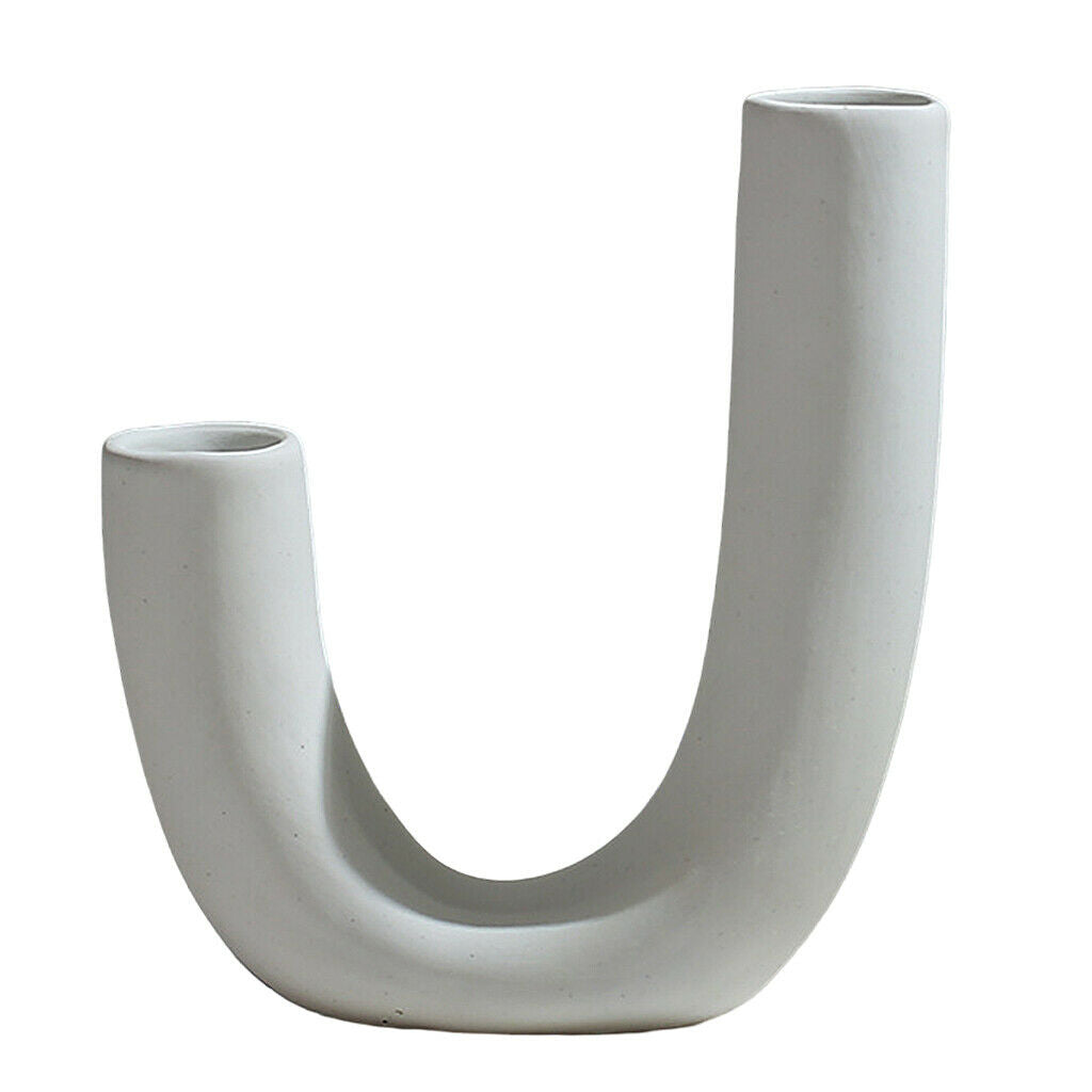 2 Pieces Modern Ceramic Vase Decoration Zen Yoga Studio Floral Bud Vases