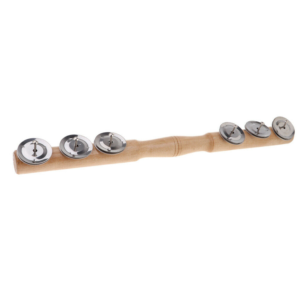 Hand Percussion Wooden Stick Bells Handbells Shaker Bells Rattles Toys