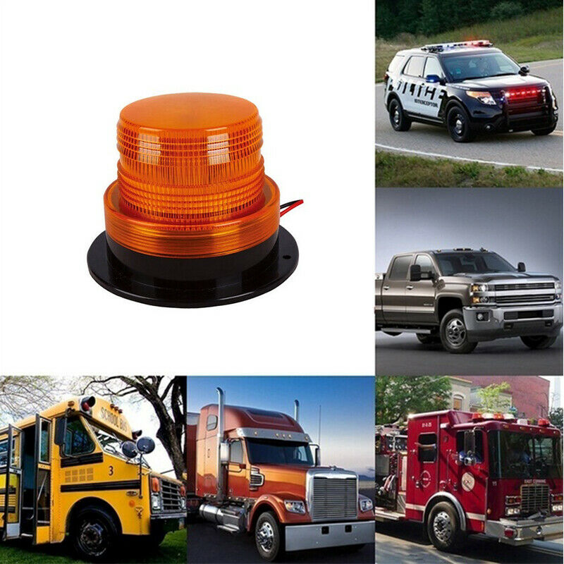 Amber 30LED Car Truck Warning Flash Light Beacon Strobe Emergency Lamp J XC