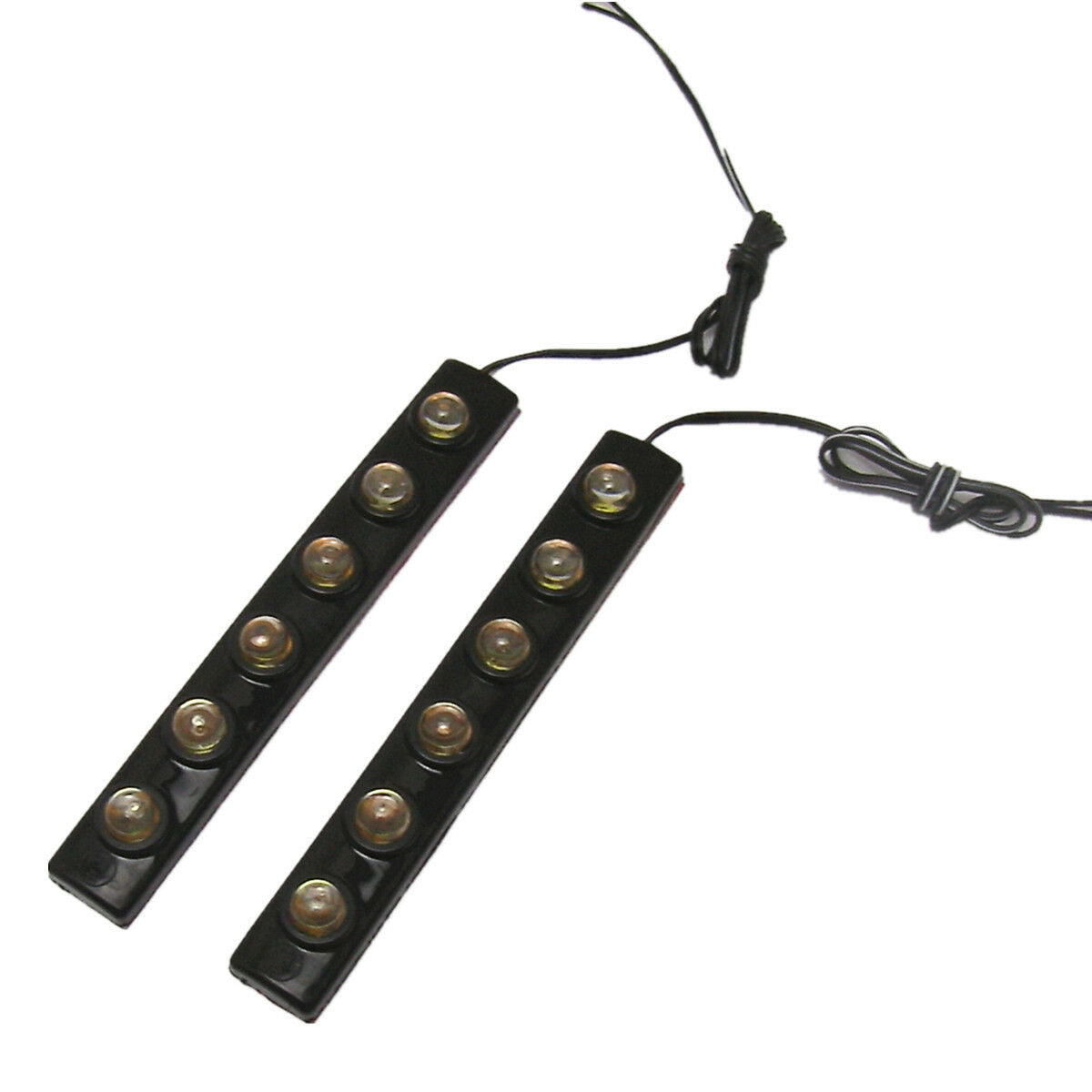 2Pcs 6 LED 12V Hawkey White Driving Fog Lamp DRL Daytime Running Lights For Benz