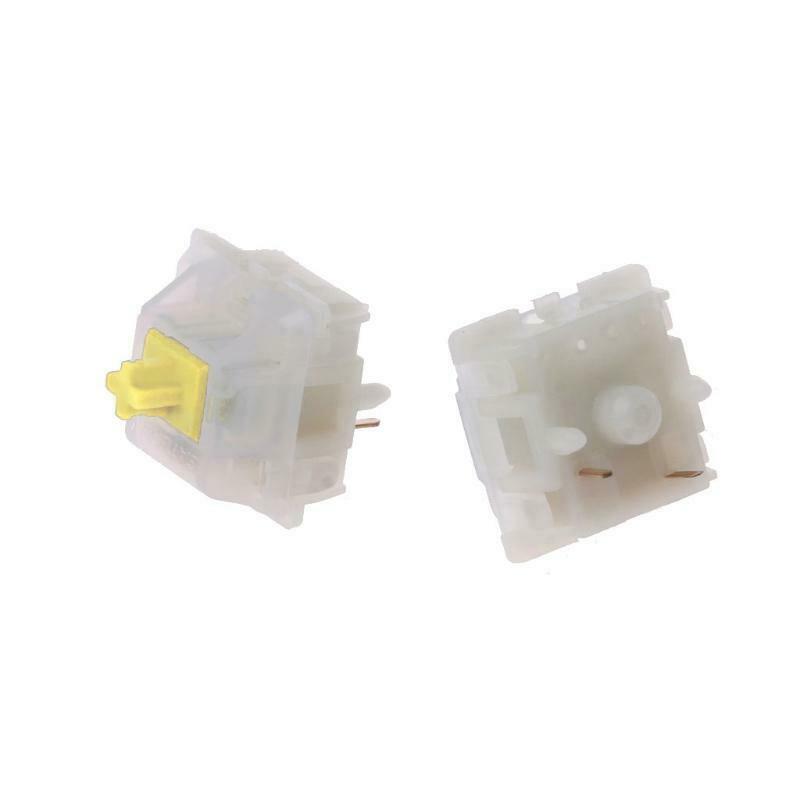 10pc Gateron Switches 5Pin Milky Yellow Switch for Mechanical Keyboard GK61 GK64