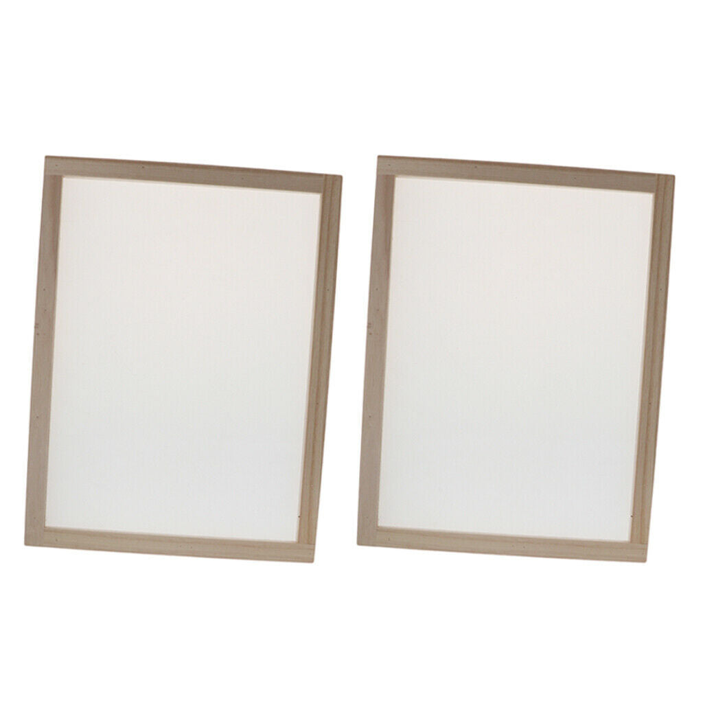 2x Wooden Paper Making Mould Frame Screen Kids DIY Paper Handcraft 25x34cm