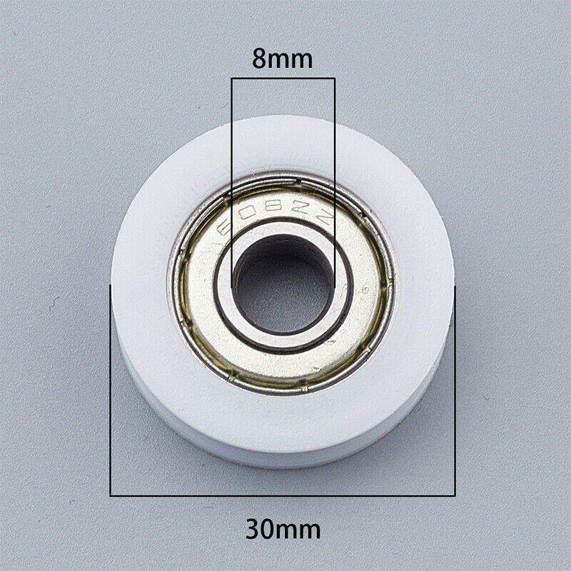 5pcs Embedded 608U Groove Ball Bearing Guide Pulley 8*30*10mm For Guide R.l8