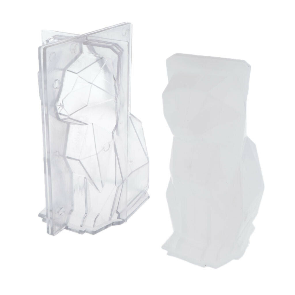 Clear Cats Plastic Candles Mold Soap Moulds for DIY Candles Making Supplies Tool