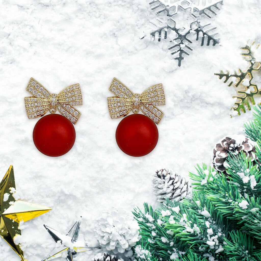 Crystal Bowknot Jewelry Stud Earring Wedding Decor Exquisite for Girls