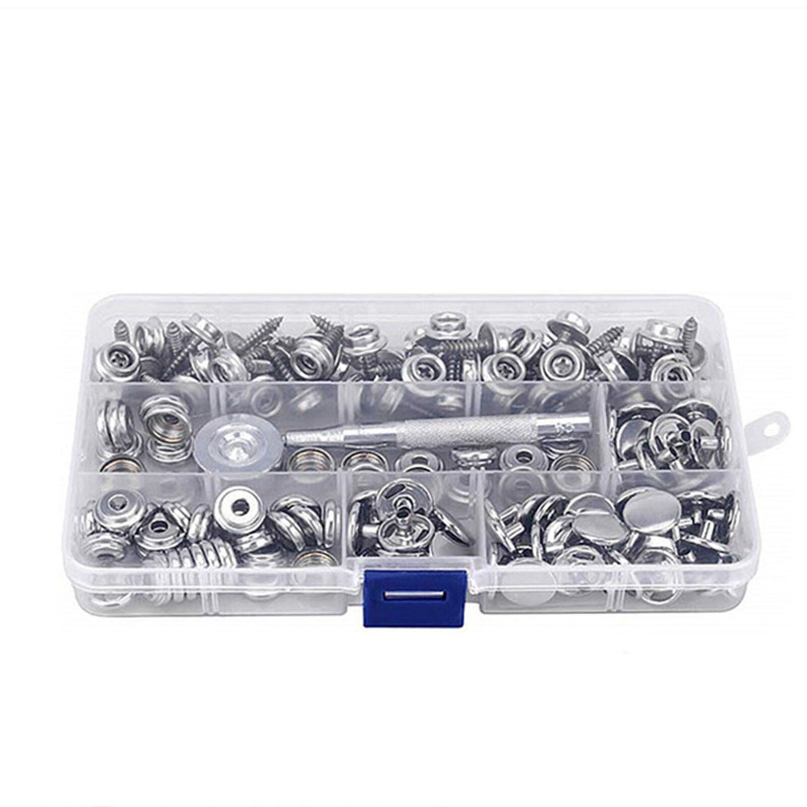 Stainless Steel Canvas Boat Cover Snap Press Stud Button Fastener Kit with Tools