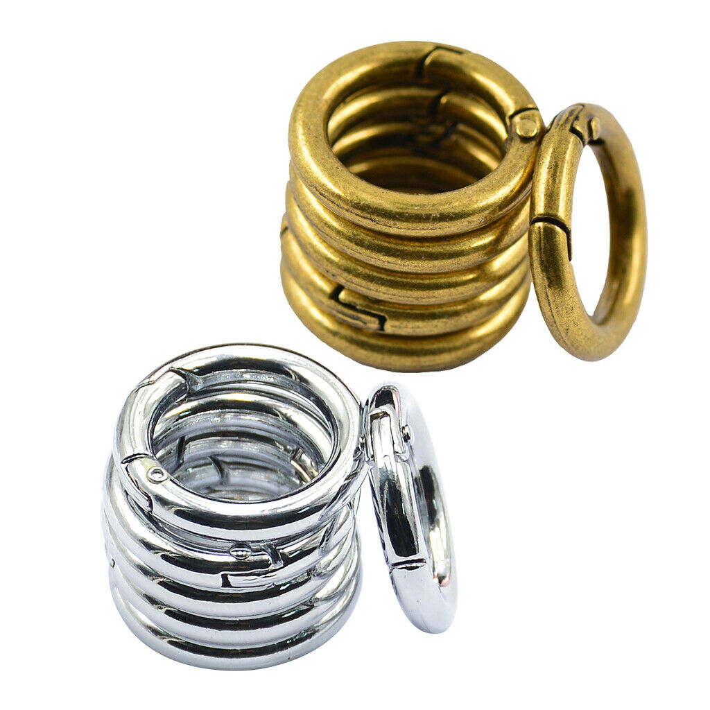 12 Pieces Spring Snap Hooks Clips Carabiner Zinc Alloy Gate O Ring Buckles