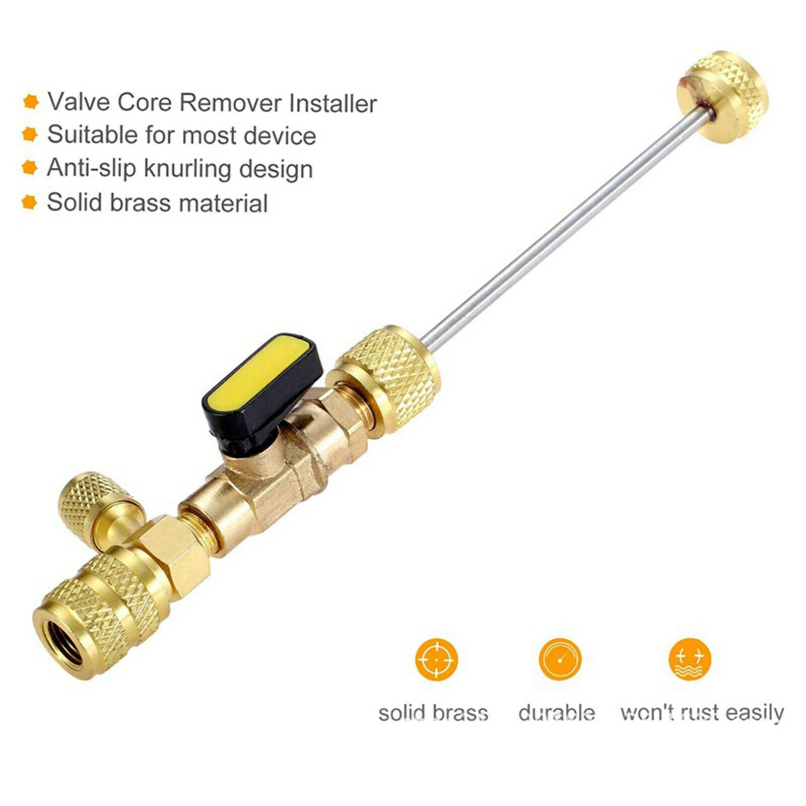 R410A R22 HVAC Valve Core Remover 1/4" and 5/16" Port R404A R134A R12 R32