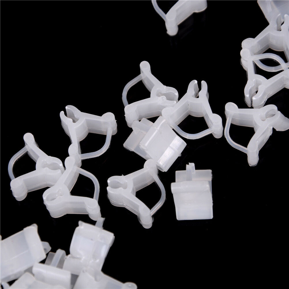 100X Plastic Grafting Clips`for Garden Vegetable Flower Vine Bushes Plant.l8