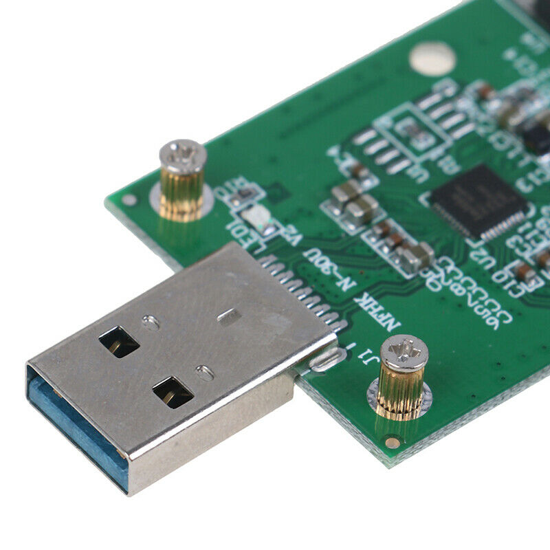 1Pc Mini USB 3.0 to PCIE mSATA External SSD PCBA Conveter Adapter Card_AUBDAU