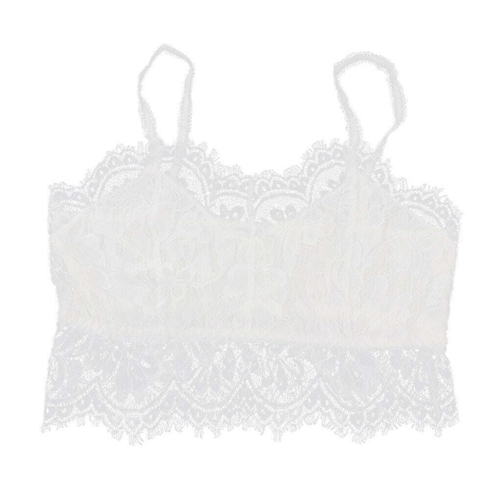 Women's Floral Lace Bra Comfort Bra Brassiere - White(No Pad), as described