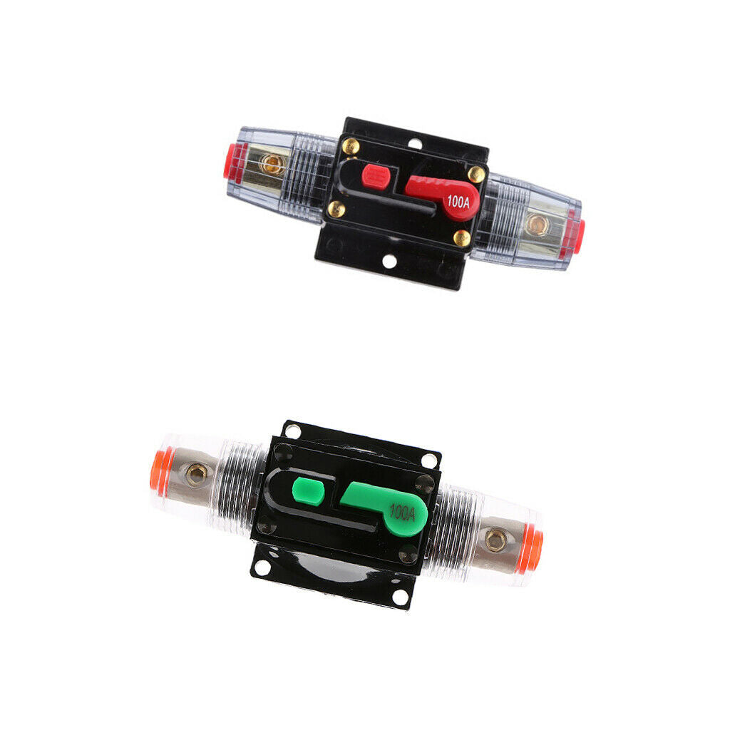2pcs 100A Red/Green Kill Switch Circuit Breaker For Car Boat Universal