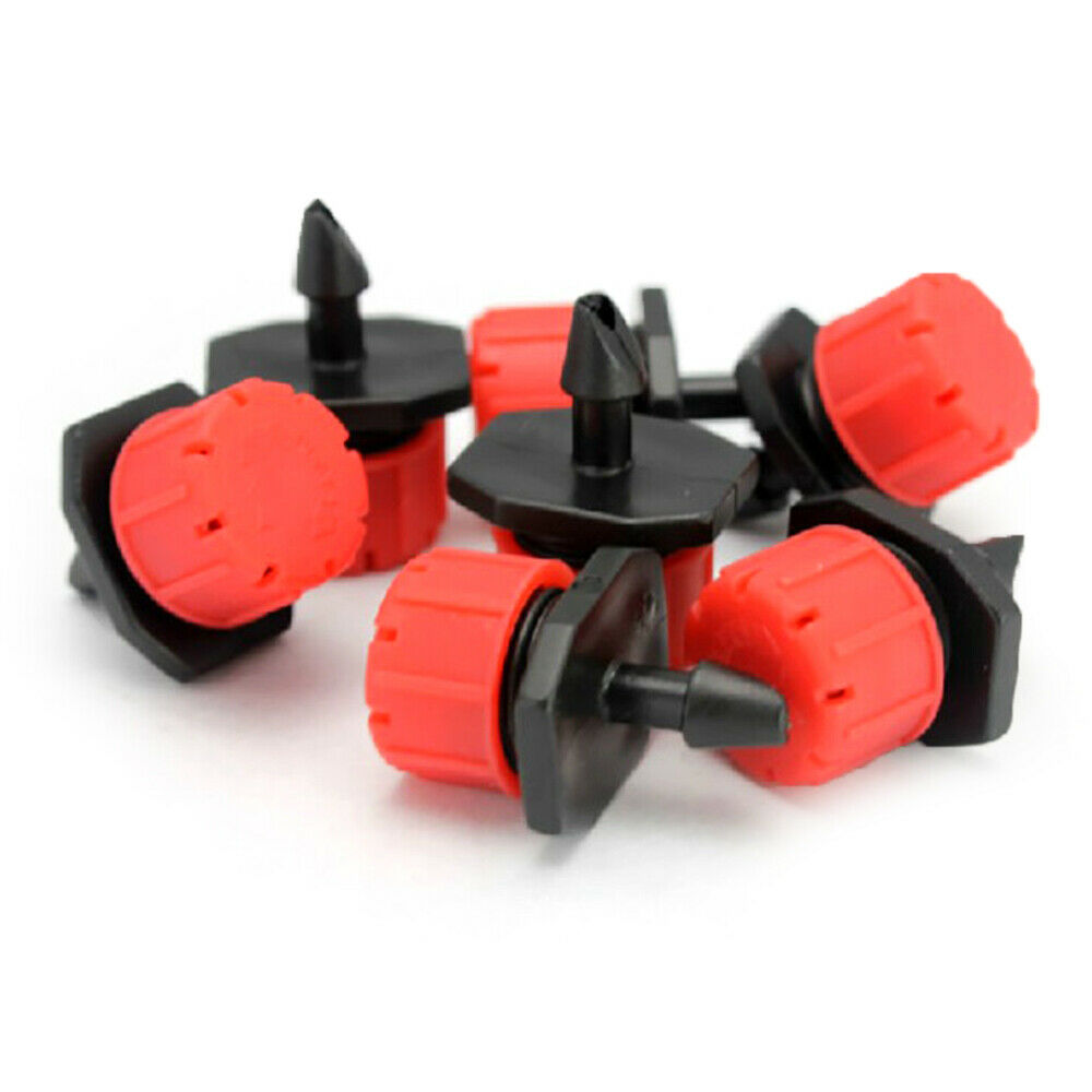 50Pcs Adjustable Garden Irrigation Mist Micro Flow Dripper Water Hose Drip Head
